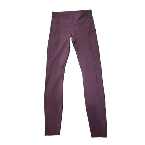 Lululemon Leggings Speed Up Tight Dark Adobe/Maroon Full On Luxtreme Women's 4 - Picture 1 of 8